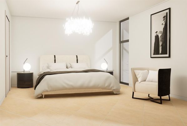 Bedroom, Chandelier, Interior