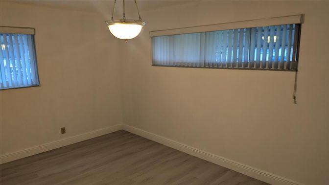 Empty room, Interior, Pendant Lights, Wood Texture Flooring