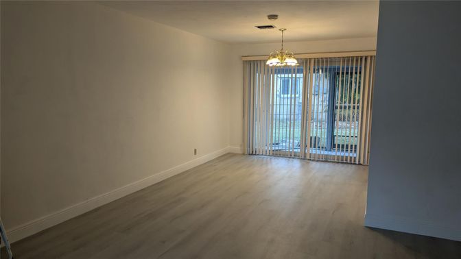 Empty room, Interior, Pendant Lights, Wood Texture Flooring