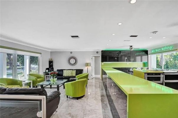 Interior, Kitchen, Living room, Recessed Lighting