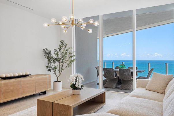 Interior, Living room, Pendant Lights, Water, Wood Texture Flooring