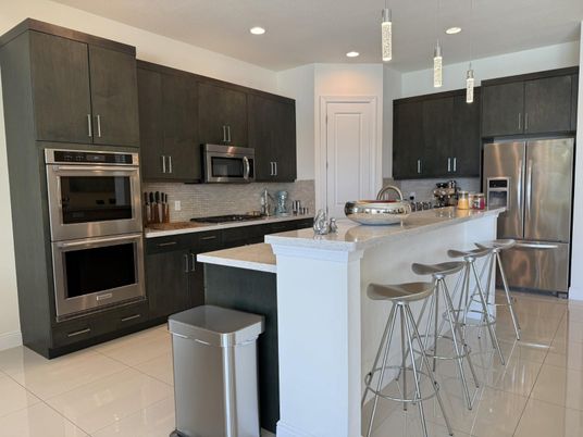 Interior, Kitchen, Pendant Lights, Recessed Lighting, Stainless Steel Appliances