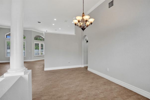 Chandelier, Empty room, Interior, Recessed Lighting