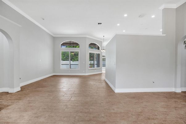 Empty room, Interior, Pendant Lights, Recessed Lighting
