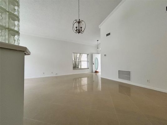 Chandelier, Empty room, Interior, Pendant Lights