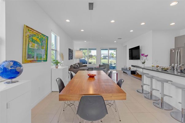 Dining room, Interior, Kitchen, Living room, Recessed Lighting