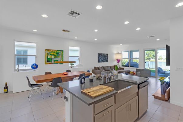 Dining room, Interior, Kitchen, Living room, Recessed Lighting