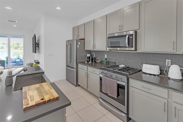 Interior, Kitchen, Recessed Lighting, Stainless Steel Appliances
