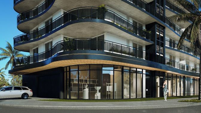 Exterior, Facade, Modern