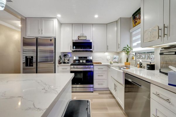 Interior, Kitchen, Recessed Lighting, Stainless Steel Appliances