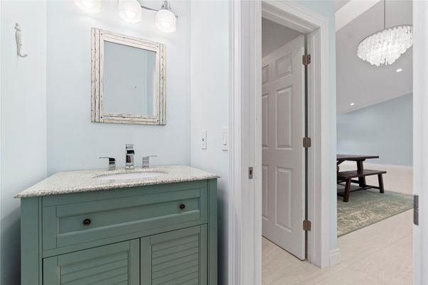 Bathroom, Chandelier, Interior, Recessed Lighting