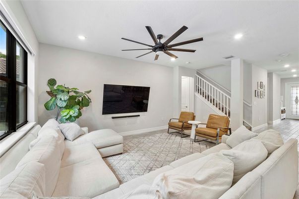 Interior, Living room, Recessed Lighting