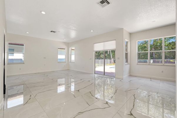 Empty room, Interior, Marble, Recessed Lighting