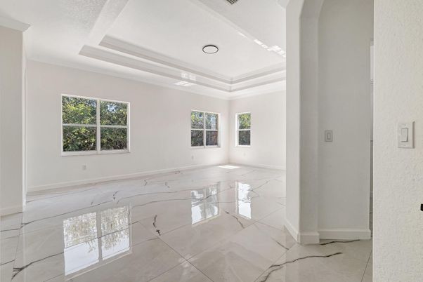 Empty room, Interior, Marble, Recessed Lighting