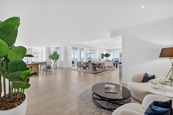 Dining room, Interior, Living room, Pendant Lights, Recessed Lighting