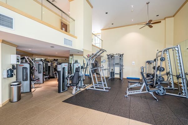 Fitness Equipment, Gym, Interior, Recessed Lighting