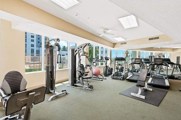 Fitness Equipment, Gym, Interior, Recessed Lighting