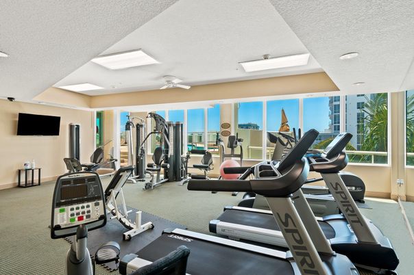 Fitness Equipment, Gym, Interior, Recessed Lighting