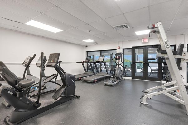 Fitness Equipment, Gym, Interior, Recessed Lighting
