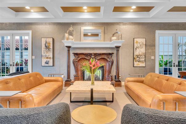 Fireplace, Interior, Living room, Recessed Lighting