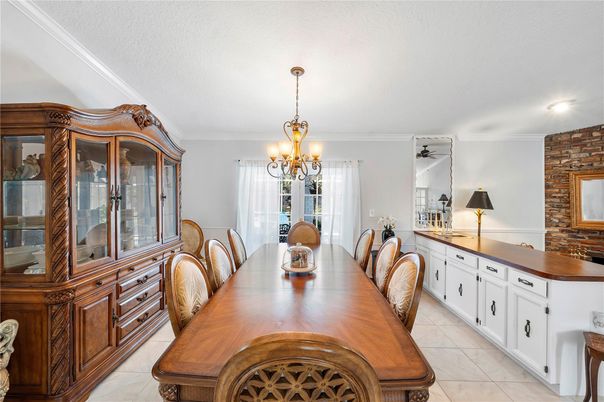 Chandelier, Dining room, Interior, Recessed Lighting