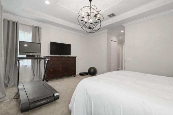 Bedroom, Interior, Pendant Lights, Recessed Lighting