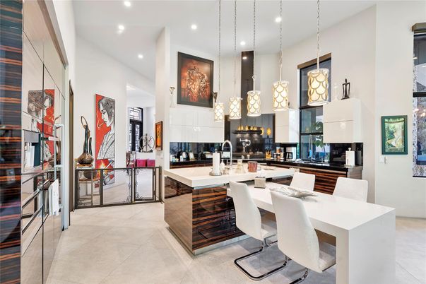 Interior, Kitchen, Pendant Lights, Recessed Lighting, Stainless Steel Appliances