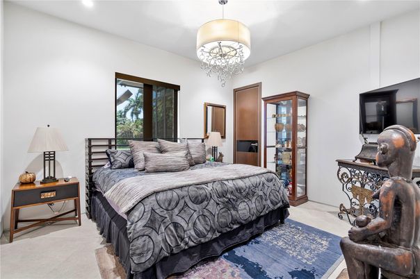Bedroom, Chandelier, Interior, Recessed Lighting