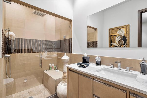 Bathroom, Dual Sink Vanities, Glass Shower, Interior