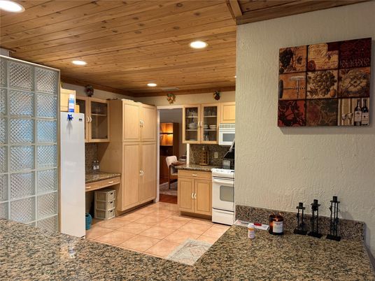 Interior, Kitchen, Recessed Lighting, Wooden Ceilings