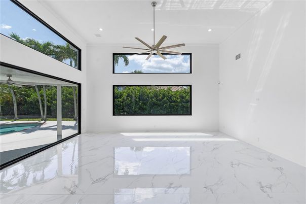 Empty room, Interior, Marble, Pendant Lights, Recessed Lighting