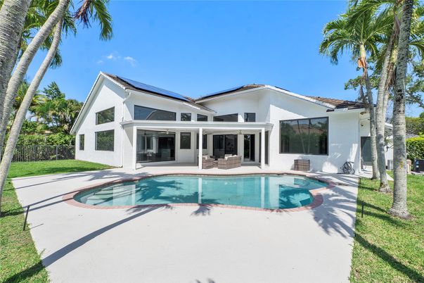 Exterior, Pool, Solar Panels