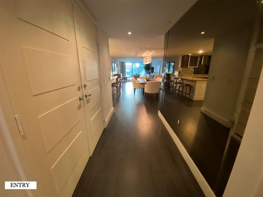 Dining room, Interior, Kitchen, Recessed Lighting, Wood Texture Flooring