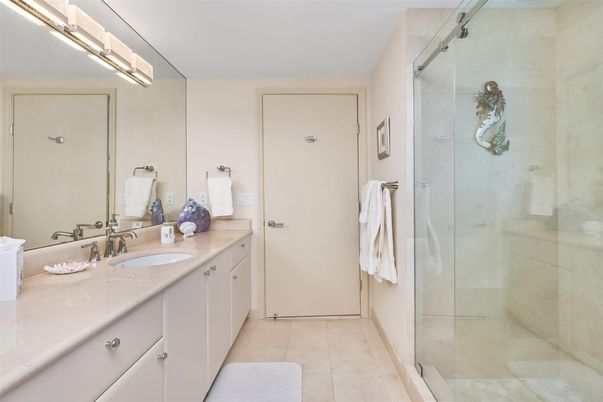 Bathroom, Dual Sink Vanities, Glass Shower, Interior