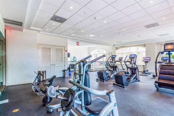 Fitness Equipment, Gym, Interior, Recessed Lighting