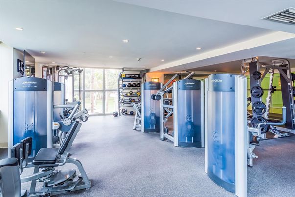 Fitness Equipment, Gym, Interior, Recessed Lighting