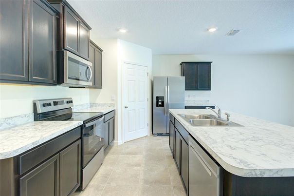 Interior, Kitchen, Recessed Lighting, Stainless Steel Appliances
