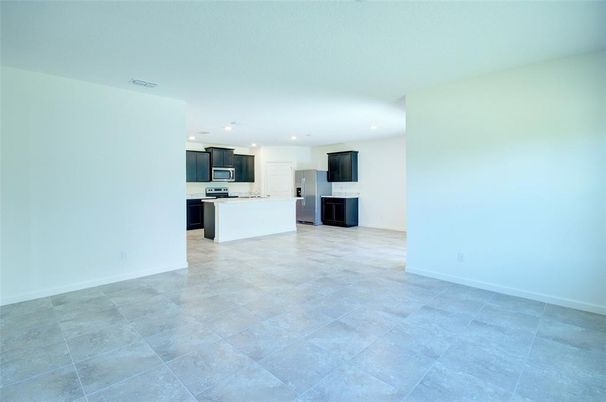 Empty room, Interior, Kitchen, Recessed Lighting