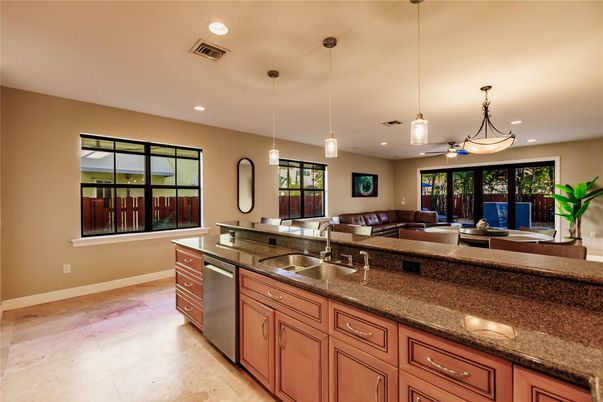Interior, Kitchen, Living room, Pendant Lights, Recessed Lighting