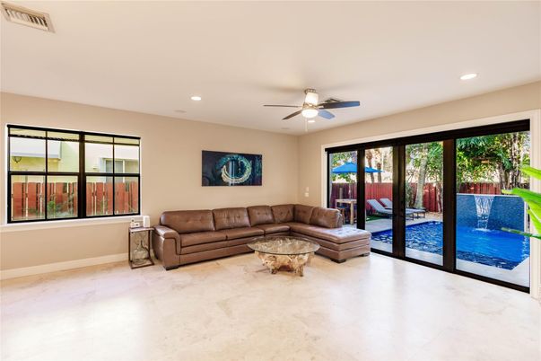 Interior, Living room, Recessed Lighting