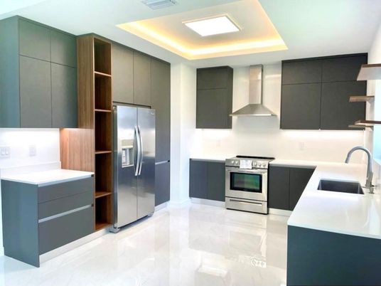 Interior, Kitchen, Recessed Lighting, Stainless Steel Appliances