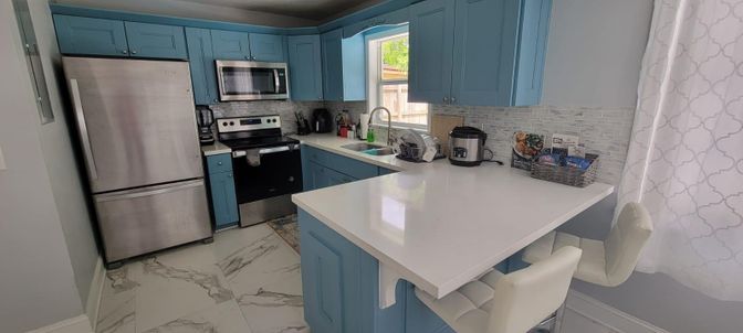 Interior, Kitchen, Marble, Stainless Steel Appliances