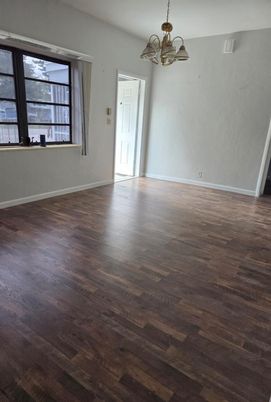 Chandelier, Empty room, Interior, Wood Texture Flooring