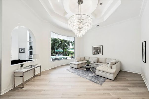 Chandelier, Interior, Living room, Wood Texture Flooring