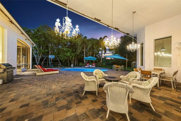Chandelier, Exterior, Pool