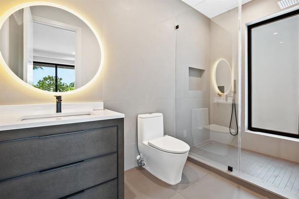 Bathroom, Glass Shower, Interior