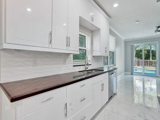 Interior, Kitchen, Marble, Recessed Lighting