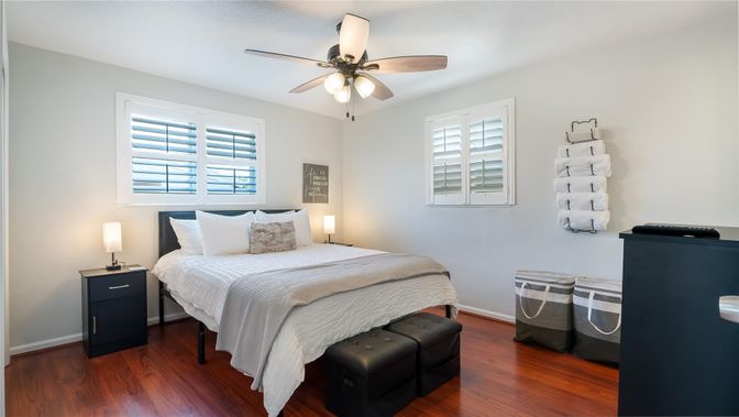 Bedroom, Interior, Wood Texture Flooring