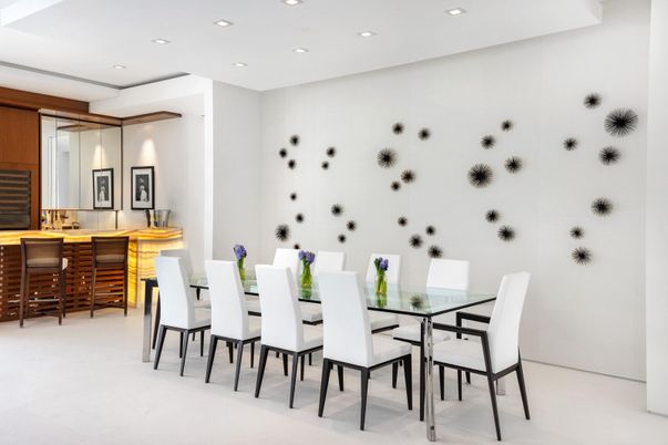 Dining room, Interior, Recessed Lighting