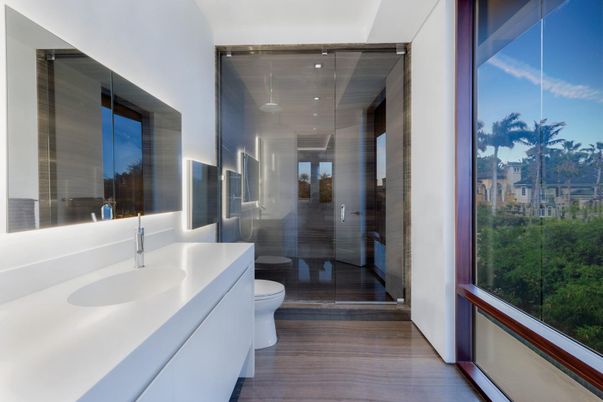Bathroom, Glass Shower, Interior